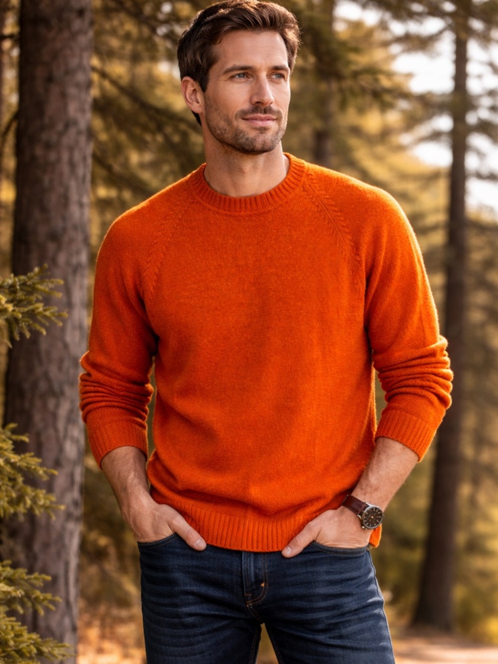 100% Peruvian Alpaca Sweater by Alpaca Basics Orange **read description -sizing*